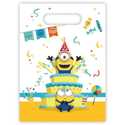 Minons The Rise Of Gru Plastic Party Bags (pack quantity 6)