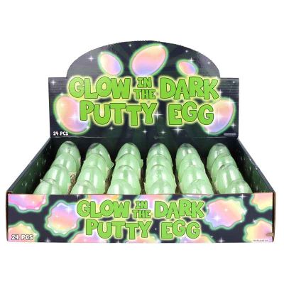 35g Glow In The Dark Egg Putty 24s