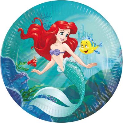 23cm Ariel Curious Paper Plates (pack quantity 8)
