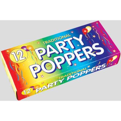 Party Poppers 12s (pack quantity 12)