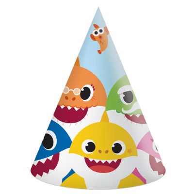 Baby Shark Paper Hats (pack quantity 6)