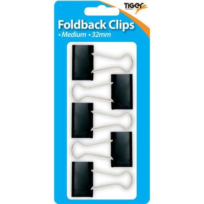 32mm Fold Back Clips (pack quantity 5)