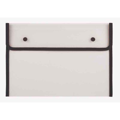Assorted A4+ Clear Wallet With Coloured Fabric Edge