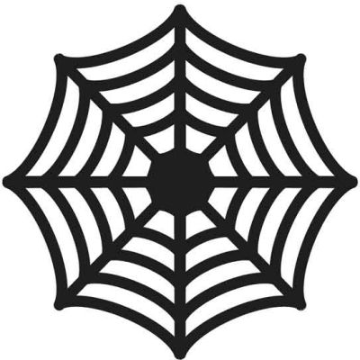 Black Spider Web Plate Mats (pack quantity 4)