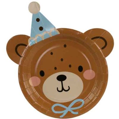 Teddy Bear Head Plates (pack quantity 6)