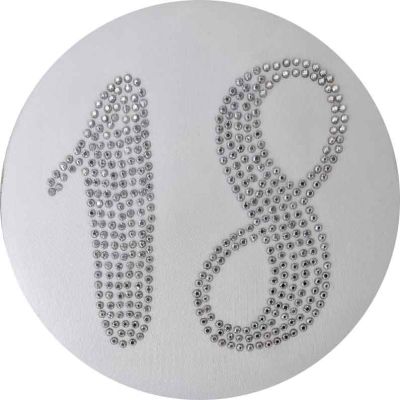 18th Silver Diamante Badge & Table Decoration