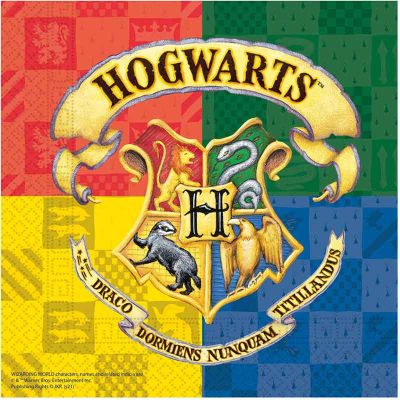 Harry Potter Hogwarts Houses Napkins (pack quantity 20)