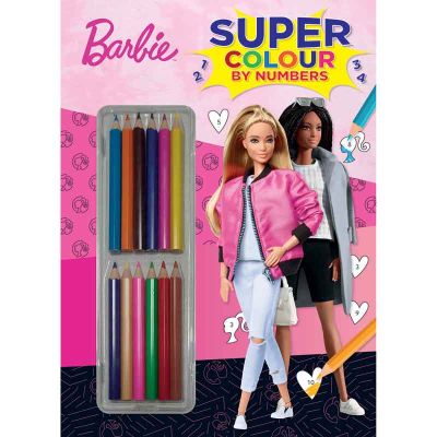 Barbie Super Colour By Numbers Book