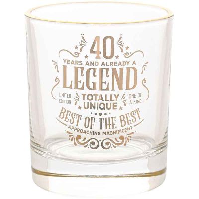 40 Years Harvey Makin Legend Tumbler Glass