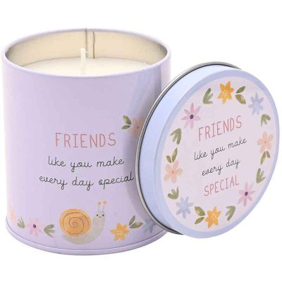 Friend Love Life Tin Candle