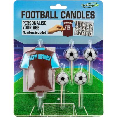 8cm Claret And Blue Football Shirt Candle