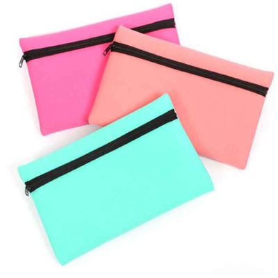 3assorted Teal/pink/lilac Pencil Case