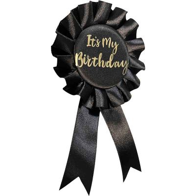 Gold It's My Birthday Badge