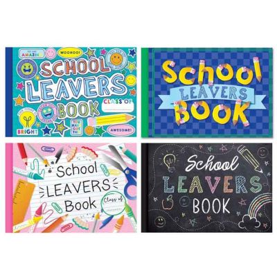 4assorted 100 Page Leavers Book
