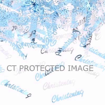 Christening Blue Metallic Confetti