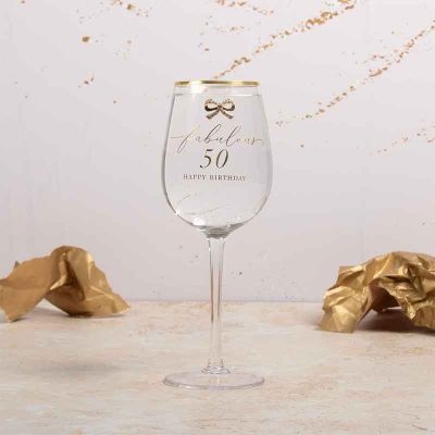 Madelaine 50th Birthday Wine Glass