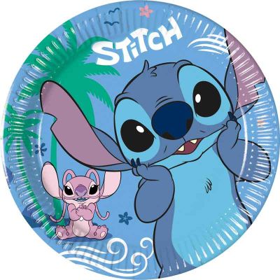20cm Stitch & Angel Paper Plates (pack quantity 8)