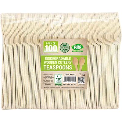 11cm Wooden Teaspoons (pack quantity 100)