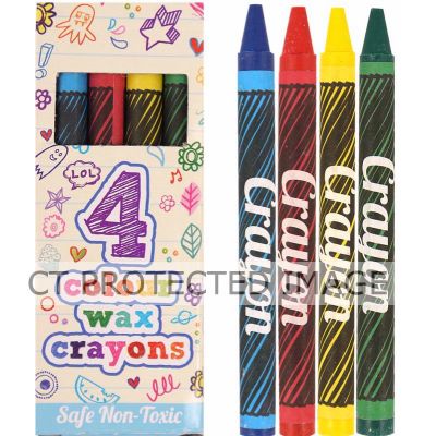  Wax Crayons   (pack quantity 4) X120