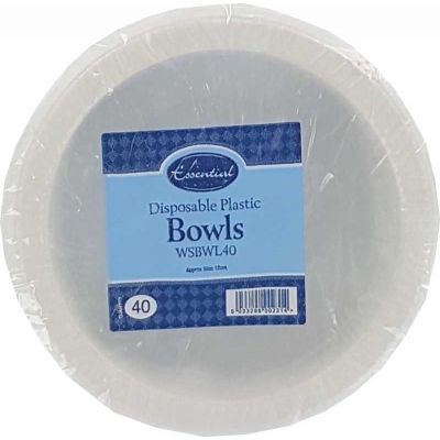  12cm Plastic Bowls (pack quantity 40) 