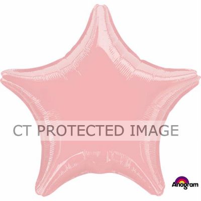 19 Inch Metallic Pearl Pastel Pink Star Foil