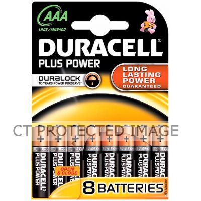  Aaa Duracell Plus Batteries   (pack quantity 8) X10