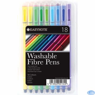  Easynote Washable Fibre Pens (pack quantity 18) 