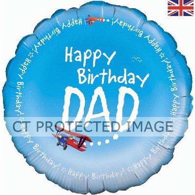 18 Inch Happy Birthday Dad Foil Balloon