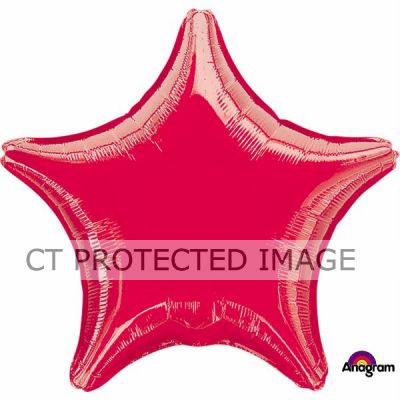 19 Inch Metallic Red Star Foil