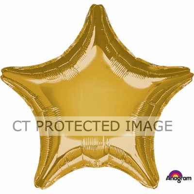 19 Inch Metallic Gold Star Foil