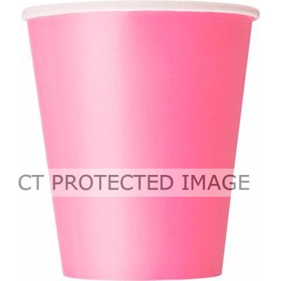  9oz Hot Pink Cups (pack quantity 14) 