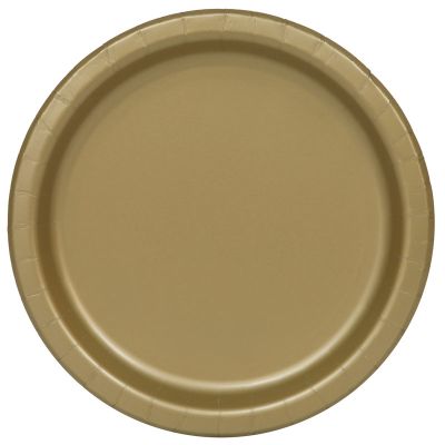  9 Inch Gold Plates (pack quantity 16) 