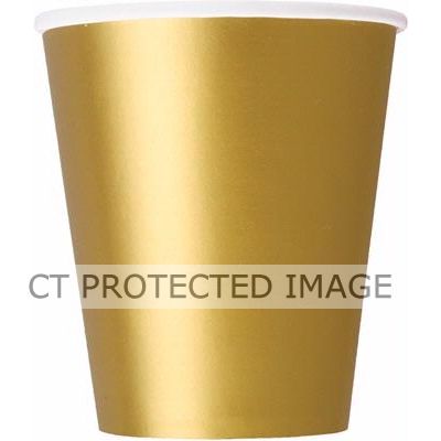  9oz Gold Cups (pack quantity 14) 