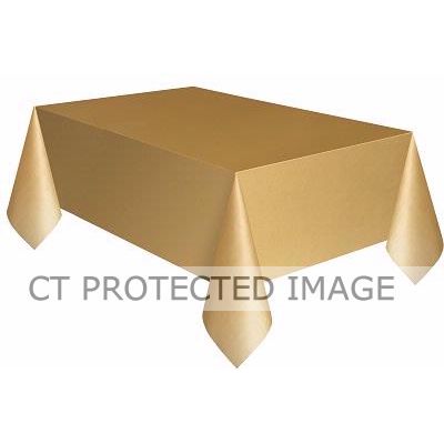 Gold Plastic Tablecover (compact Packaging)