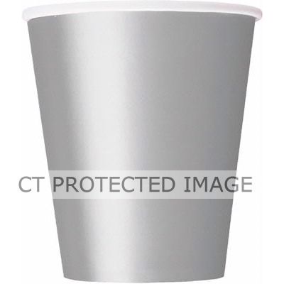  9oz Silver Cups (pack quantity 14) 