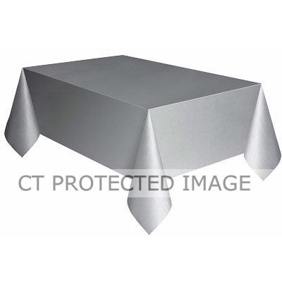Silver Plastic Tablecover (compact Packaging)