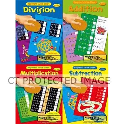 4assorted Beginners Maths Wipe Clean Book