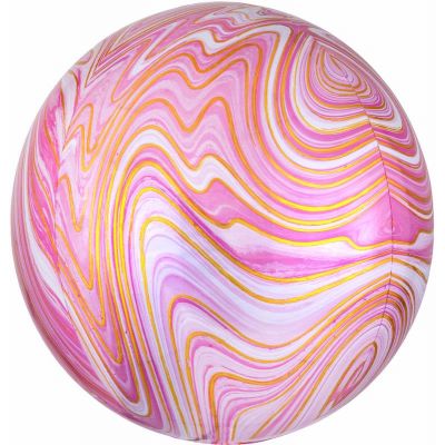 Xl Pink Marblez Foil Balloon