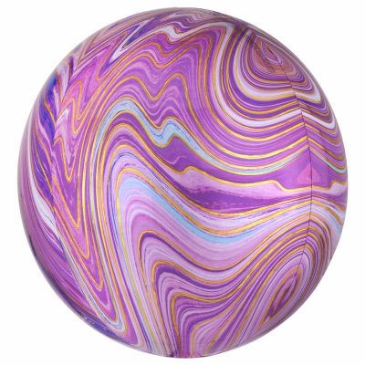 Xl Purple Marblez Foil Balloon