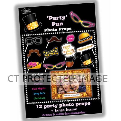 12pc Party Photo Props & Frame