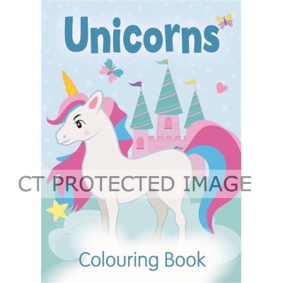 A4 Unicorns Colouring Book (blue)