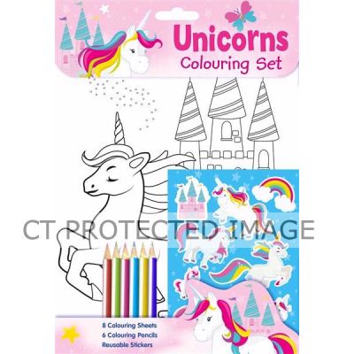 Unicorns Colouring Set