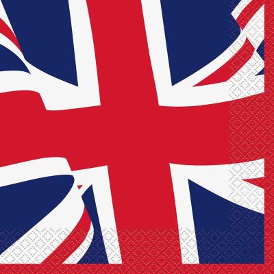 Union Jack Napkins (pack quantity 16)