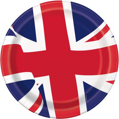 9 Inch Union Jack Plates (pack quantity 8)