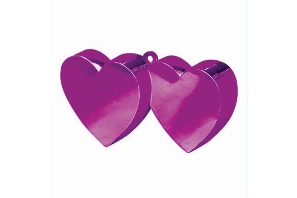 Magenta Double Heart Balloon Weight