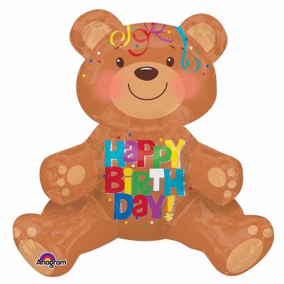 Happy Birthday Sitting Bear Foil