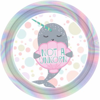  23cm Narwhal Plates (pack quantity 8) 