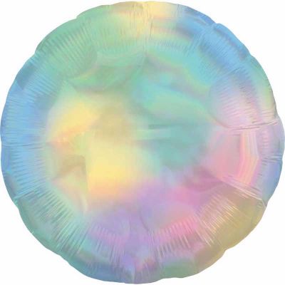 18 Inch Pastel Iridescent Rainbow Circle Foil