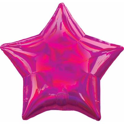 19 Inch Iridescent Magenta Star Foil