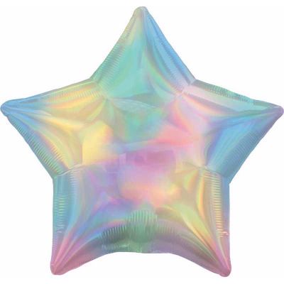 19 Inch Iridescent Pastel Rainbow Star